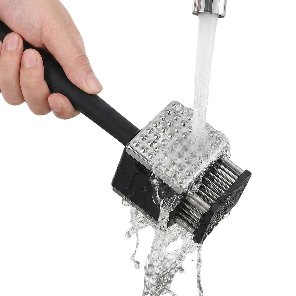 3-in-1 Heavy-Duty 42 Stainless Steel Meat Tenderizer Mallet Tool with Ultra-Sharp Needle Blades, Dual-Function Hammer Pounder for Steak, Chicken, BBQ Kitchenware Utensils, Easy Maintenance
