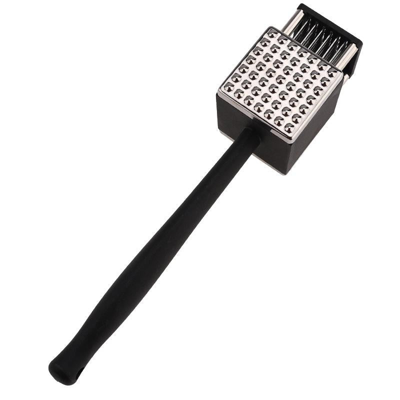 3-in-1 Heavy-Duty 42 Stainless Steel Meat Tenderizer Mallet Tool with Ultra-Sharp Needle Blades, Dual-Function Hammer Pounder for Steak, Chicken, BBQ Kitchenware Utensils, Easy Maintenance